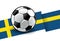 Football with flag - Sweden