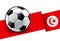 Football with flag - Tunisia