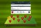 Football formation or soccer match statistics infographic. Flat design. Vector Illustration.