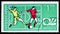 Football game scene, field, emblem, FIFA World Cup 1974 - Germany serie, circa 1974