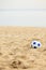 Football gate and ball, beach soccer