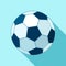 Football icon in flat style. Vector Soccer ball. Sport object for you design projects