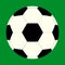 Football icon vector. soccerball flat icon isolated on green background