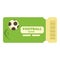 Football league ticket icon cartoon vector. Training ticket