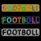 Football lettering in