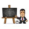 Football Manager pointing at Chalkboard