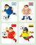 Football mascots ISR CRO CHI ECU