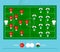 Football match Turkey versus Wales, teams preferred lineup system on football field