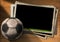 Football - Old Photo Frames with Soccer Ball