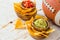 Football party food, super bowl day, nachos salsa guacamole