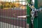 Football pitch closed with a padlock