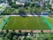 Football pitch. School  View from above