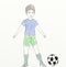 Football player - child like drawing