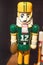 Football Player Holiday Nutcracker - Green and Gold