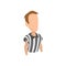 Football referee cartoon icon