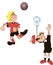 Football referee, cartoon, vector