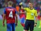 Football referee, Daniele Orsato shows yellow card