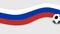 Football russia soccer flag background 3D