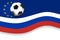 Football russia soccer flag background 3D