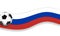 Football russia soccer flag background 3D