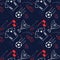 Football seamless pattern design of popular game