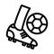 Football Shot Vector Thick Line Icon For Personal And Commercial Use