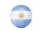 Football or soccer ball in Argentinian national colors