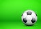 Football Soccer ball on bright green background