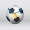 Football / Soccer Ball With Golden Medal. Photo-realistic Vector