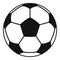 Football or soccer ball icon, simple style