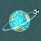 Football soccer ball planet earth championship