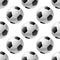 Football or soccer ball seamless pattern