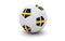 Football - Soccer ball with the swedish flag