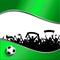 Football or soccer crowd background