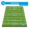 Football Soccer formation strategy template with perspective field 4-3-3.