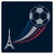 Football or soccer France Euro 2016. Icon design.