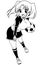 Football soccer girl goalkeeper