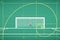 Football / Soccer Goalkeeper Stand at Goal on Field. Mathematical Calculation of Flight of Ball. Principle of The Golden Ratio.