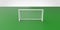 Football (soccer) goals post goalkeeper on clean empty green field. Concept for team, championship, league poster / website design