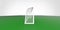 Football (soccer) goals post goalkeeper on clean empty green field. Concept for team, championship, league poster / website design
