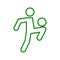 Football Soccer Juggling Sport Outline Figure Symbol Vector Illustration