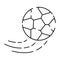 Football or soccer line icon. World cup championships and tournament. Sport and fitness line icons infographic vector ball