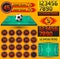 Football - Soccer scoreboard and timer