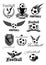 Football or soccer sport club isolated symbol set