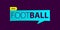 Football or Soccer Sport news banner on purple background. Banner template design. Vector