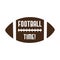 Football time text, on American football vector graphics.