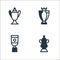 football trophies line icons. linear set. quality vector line set such as football trophy, football trophy, trophy