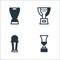 football trophies line icons. linear set. quality vector line set such as football trophy, football trophy, trophy