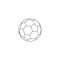 Football vector icon, elemnt emblem soccerball. Vector illustration isolated in white background. Line style