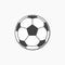 Football vector icon, soccerball.